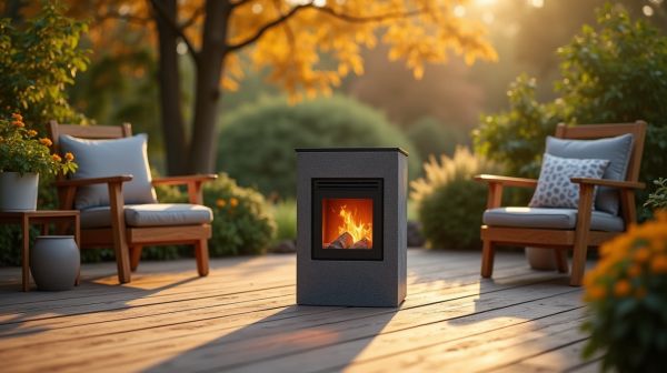 Pour une ambiance extérieure : brasero pellet offrant chaleur durable